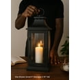 thumbnail image 2 of Serene Spaces Living Black Hurricane Lanterns with Clear Glass Panels, 15" Tall and 5" Diameter, 2 of 7