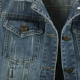 thumbnail image 4 of YM YOUMU Women Denim Vest Button Up Sleeveless Jean Jacket Punk Denim Waistcoat Tops, 4 of 5