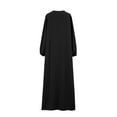 thumbnail image 6 of APEXFWDT Casual Muslim Women's Long Sleeve Long Dress for Women Dubai Dress Kaftan Abayas Pleated Maxi Dress Islamic Abaya, 6 of 6