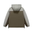 thumbnail image 7 of LYSMORA Mens Color Block Hooded Puffer Jacket Adjustable Drawcord Windproof Snow Winter Coat Multi Zipper Storage Pockets, 7 of 7