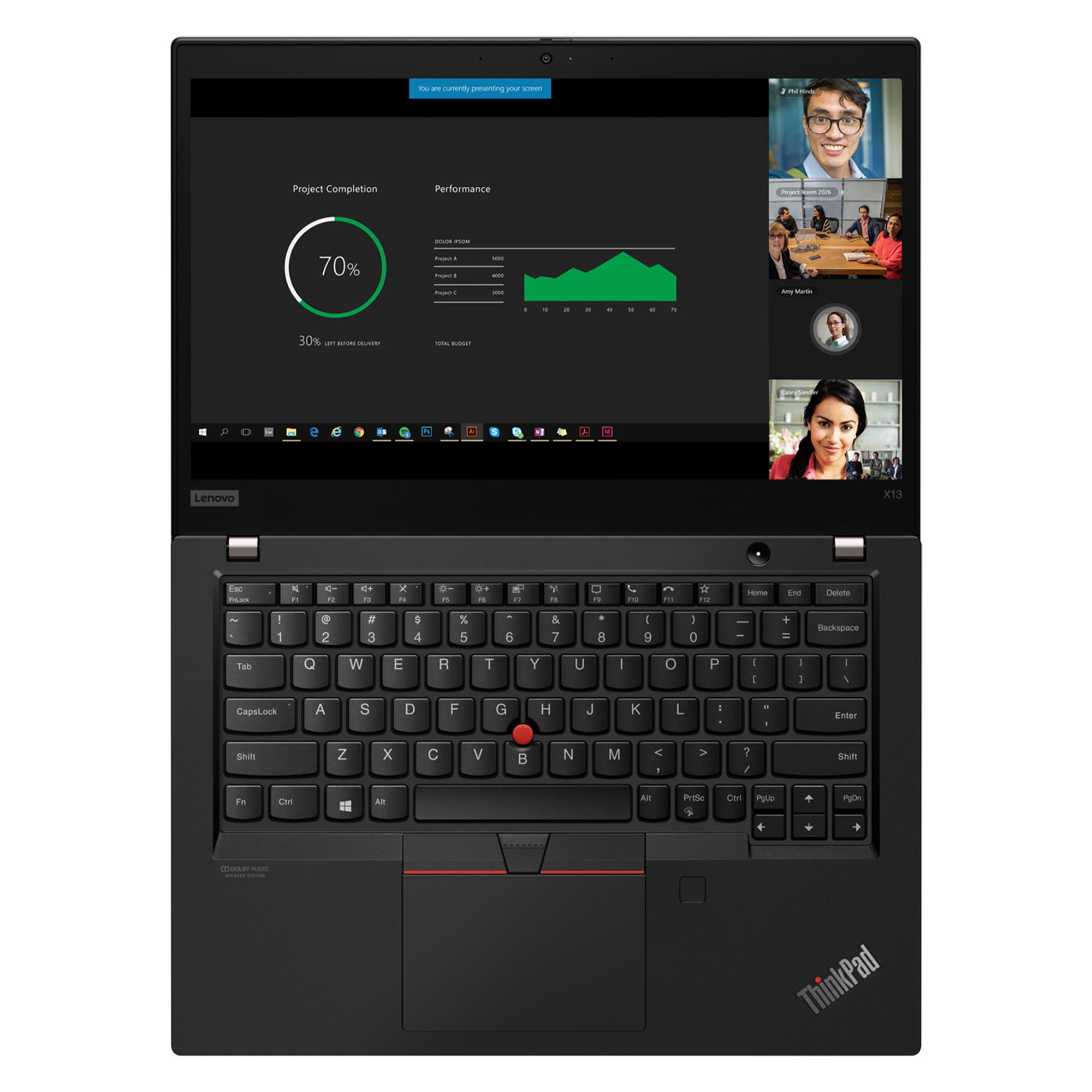 Lenovo ThinkPad X13 Intel Laptop, 13.3" FHD IPS 300 nits, i7-10510U, UHD Graphics, 32GB, 256GB