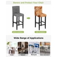thumbnail image 3 of Marble Burnt Orange Bar Stool Covers Set of 4, Modern Abstract Ink Painting Luxury Stretch Washable Bar Chair Covers with Backs, Removable Pub Counter Height Chair Cover for Kitchen Dining Room Cafe, 3 of 7