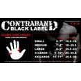 thumbnail image 3 of Contraband Black Label 5990 Premium Leather Wrist-Lock Gloves w/Rubber Xtreme Traction Pads (Black/White, Small), 3 of 4