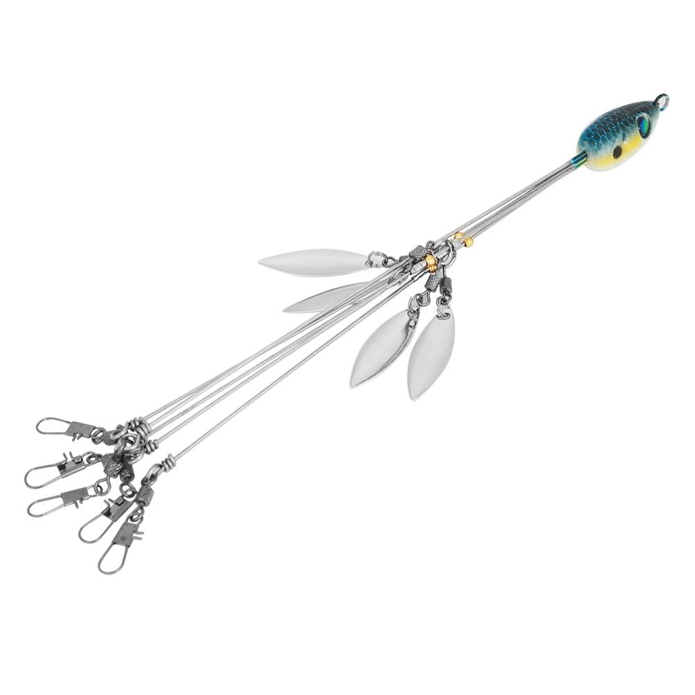 Qiilu 5 Arms Alabama Umbrella Jig Head Fishing Rig Bait Fishing Lures ...