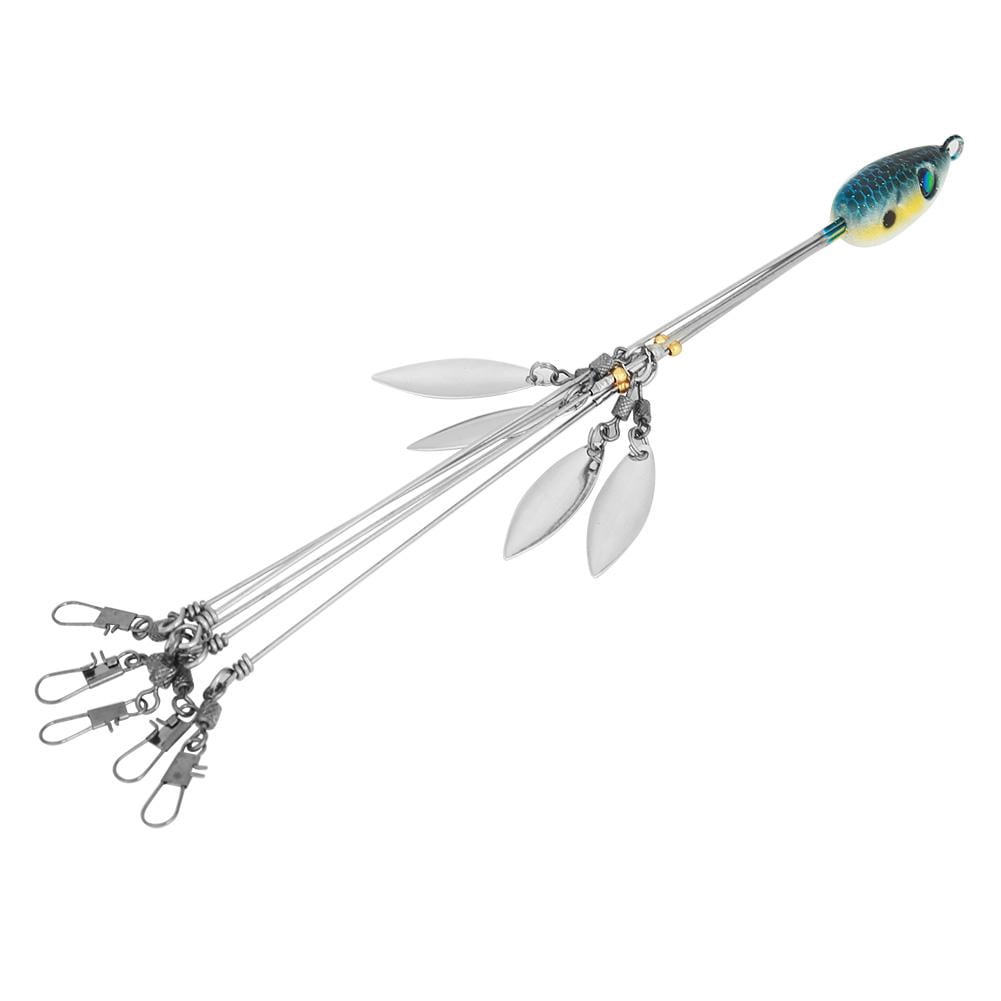 Isca Alabama Umbrella Rigs Para Pesca De Robalo - 5 Braços, 18cm, 16g, Aço Inoxidável