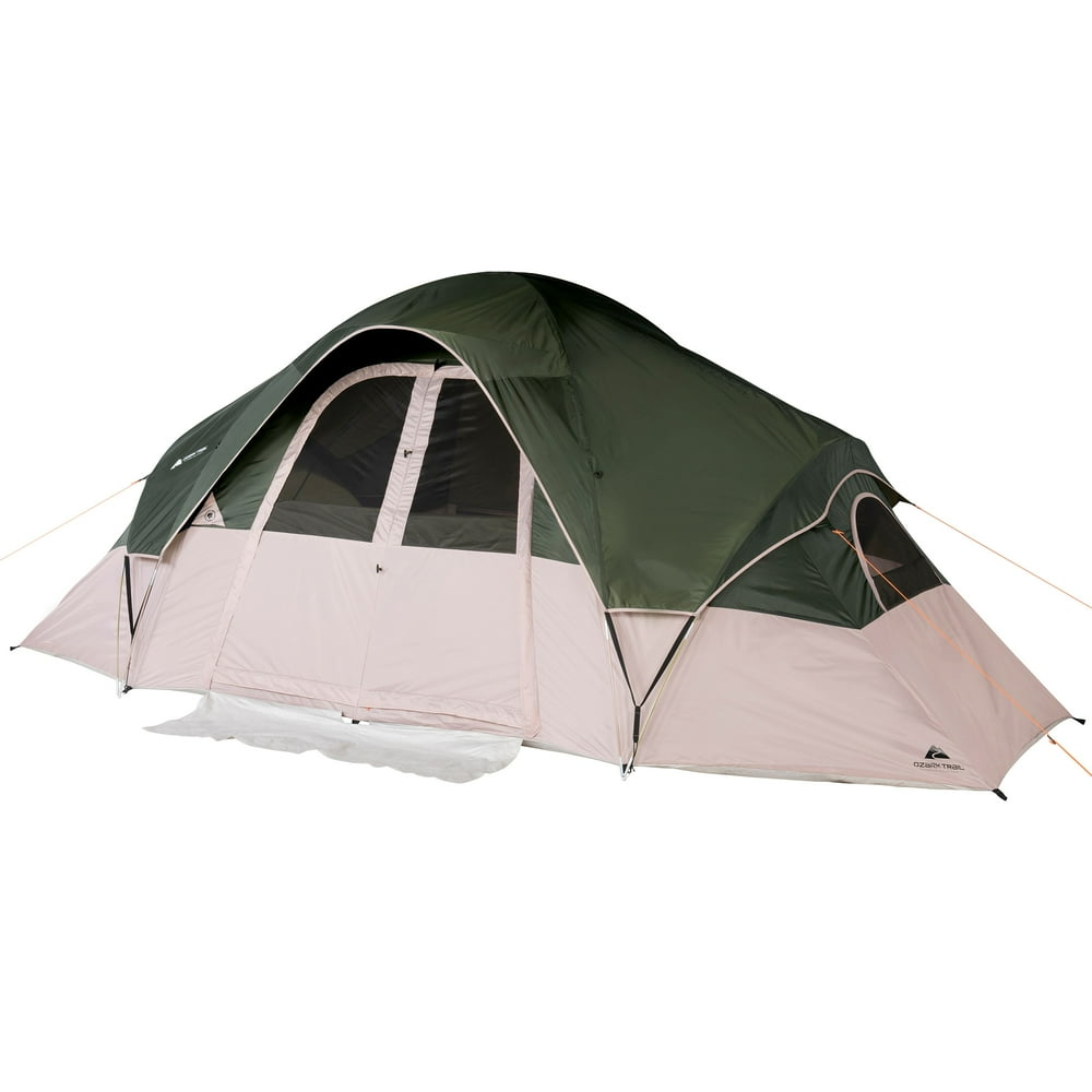 Ozark Trail 8Person 2Room Modified Dome Tent, with Rollback Fly