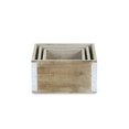 thumbnail image 4 of Contemporary Home Living Set of 3 Brown Handcrafted Rectangular Storage Crates 8.75", 4 of 7