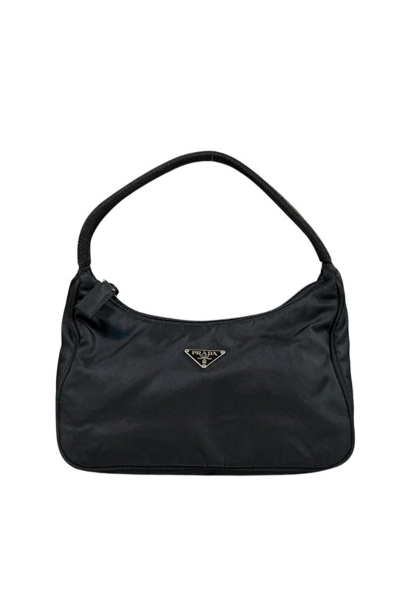 Pre-Owned Prada Hobo Mini Bag Handbag Nylon MV519 Black Women's PRADA