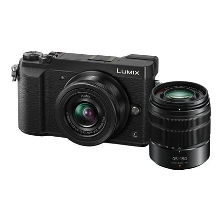 Panasonic Lumix G DMC-GX85W - Digital camera - mirrorless - 16.0 MP - Four Thirds - 4K / 30 fps - 2.7x optical zoom 12-32mm and 45-150mm lenses - Wi-Fi - black