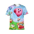 thumbnail image 2 of Kirby Poster Unisex Short Sleeve T Shirt Daily Novelty 3D Printed T-Shirts Soft Comfortable Tee Shirt Top For Men And Women, 2 of 7
