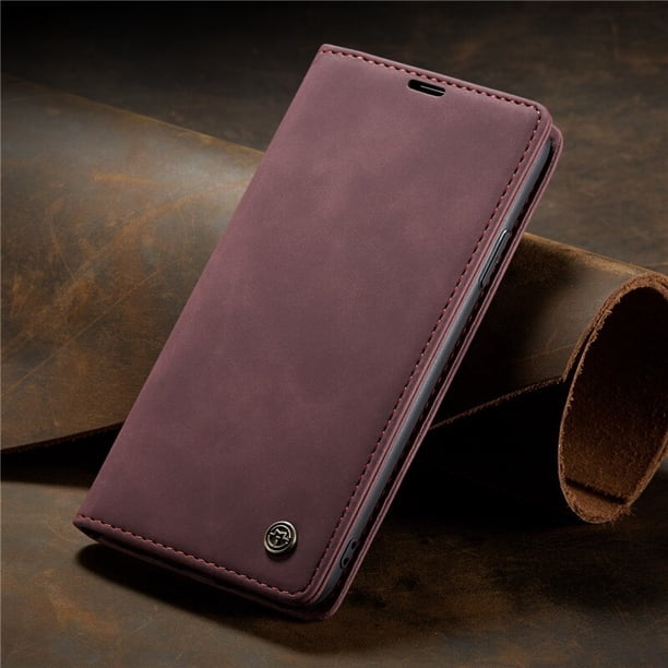 Funda tipo billetera con tapa magnética de lujo para iPhone 14 13 12 Mini 11 Pro XS Max X XR 8 7 6s 6 Plus 5 5s SE 2020 2022, funda de cuero para tarjetas Tan Jianjun unisex