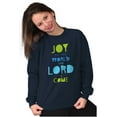 thumbnail image 3 of Joy to the World Lord Has Come Women Crewneck Sweatshirt Brisco Brands S, 3 of 6