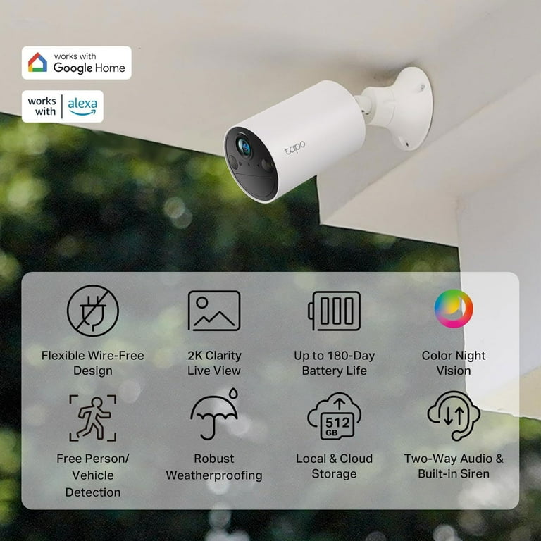 TP-Link Tapo Wireless Indoor/Outdoor 2K Security Camera