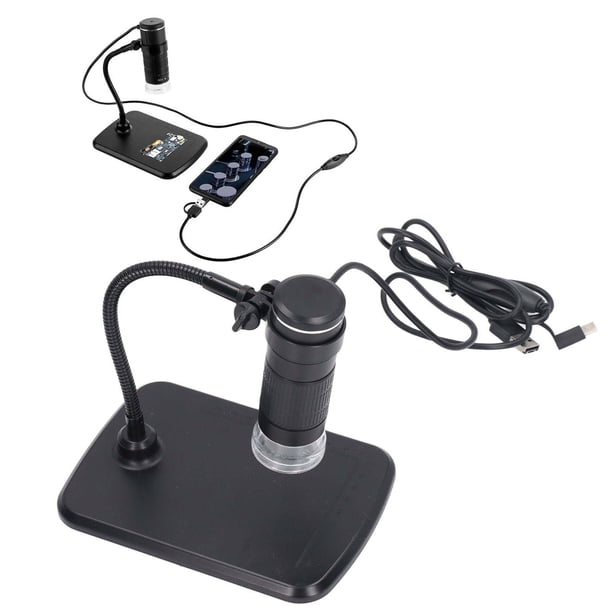 Microscopio USB, Endoscopio De Aumento De Mano 50X-1000X 3 En 1 8 LED Regulables Portátil De Alta Definición Para Teléfono Móvil