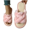 thumbnail image 5 of Agkizg Womens Fuzzy Slippers, House Slippers, Multi Size Fuzzy Lined House Slippers Warm Plushes Comfortable Casual Indoor Winter Slippers, 5 of 6