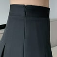 thumbnail image 6 of Tennis Skirts for Women Summer Casual Trendy Solid Mini Skirt High Waist Ruched Stretch Skirts, 6 of 6