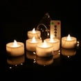 thumbnail image 5 of 6 Velas Sin Llama Que Funcionan con Pilas, Luces de Té LED, Velas Falsas, Velas Led con Temporizador de 6 Teclas, Control Remoto, 5 of 5