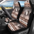 thumbnail image 3 of XYZCANDO Aztec Tribal Car Seat Covers 2 Pcs Horse Car Seat Covers for Front Seats Stretch Polyester Fabric Cover Auto Interior Accessories Universal Fit for Most Cars,SUVs,Sedans, 3 of 7