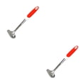thumbnail image 3 of Transemion Stainless Steel Spoon Non for Slip Good Grip Drizzling Pouring Soup Kitchen Cooking Sauce Spoon Long Handle Serving Shape orange 2Set, 3 of 6