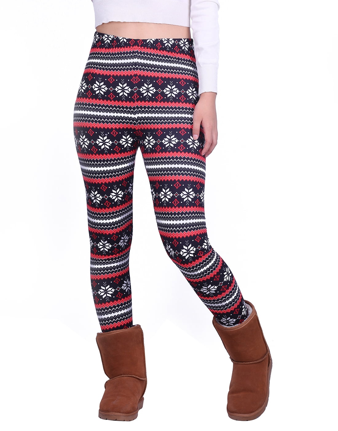 Patterned fleece leggings Clearance