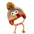 thumbnail image 1 of Turkey Pattern Knitted Beanie Cap for Kids‘ Halloween Costume, 1 of 8