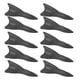thumbnail image 3 of 10Pcs Carbon Fiber Style Universal Car Rear Roof Shark Fins Spoiler Wing Decor, 3 of 9