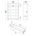 thumbnail image 5 of Tvilum Studio 5 Drawer Chest Dresser for Adults, Truffle Oak, 5 of 16