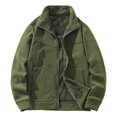 thumbnail image 4 of Dpytoraw Male Solid Color Fleece Cardigan Jacket With Fleece And Thick Warm Jacket For Autumn And Winter, 4 of 5
