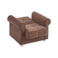 thumbnail image 2 of Ottomanson Convertible Accent Armchair with Hidden Storage, Firm Comfort Seating, Brown, 2 of 5