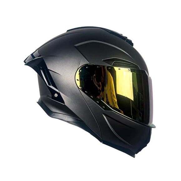 Casco Kov Abatible Moto Apolo Gris Certificado Dot + Lente