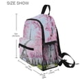 ALAZA Eiffel Tower Cherry Blossoms Pattern School Backpack Student