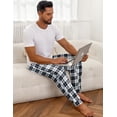thumbnail image 3 of EKOUAER Men's Pajama Pants, Lightweight Loungewear, Comfy Jogger Sleep Pant Long Pj Bottoms with Drawstring & Pockets, 3 of 6