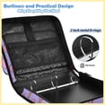 thumbnail image 4 of Zipper Binder with Shoulder Strap 2 inch 3 Ring Waterproof File Folder Organizer Bag 500 Sheet Melting Ice Popsicle Pattern, 4 of 8