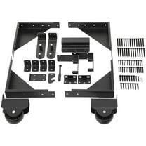 Sliding Gate Kit Deck Hardware Kit, Outdoor Gate for Deck Fence Driveway, Rust Resistant Powder Coated Steel