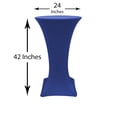 thumbnail image 2 of Your Chair Covers - 24 inch Highboy Cocktail Round Stretch Spandex Table Cover Royal Blue for Wedding, Party, Birthday, Patio, etc., 2 of 3