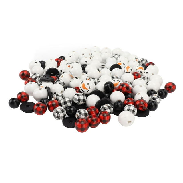 Snowman Bead Garland, Schima Superba Decorative Practical Christmas Beads Ornament For Craft ANGGREK Christmas Tree Decorations