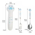 thumbnail image 2 of Portable Reusable Flatware Cat Claw Travel Utensils Case with Stainless Steel Fork Spoon, 2 of 5