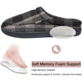 thumbnail image 3 of Needbo Men's Moccasin Slippers Plaid Microsuede Upper House Shoes Plush Lining Indoor and Outdoor Black Plaid, Size 11-12, 3 of 7