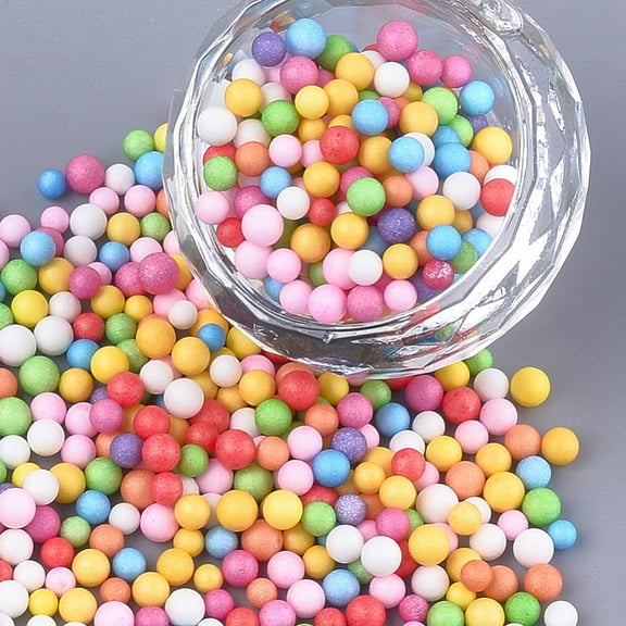1bag Small Craft Foam Balls Round for Wedding Holiday Crafts Making Mixed color 2.5~3.5mm
