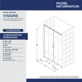 thumbnail image 7 of DreamLine Visions 56-60 in. W x 72 in. H Semi-Frameless Sliding Shower Door in Brushed Nickel, 7 of 7
