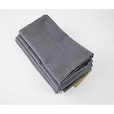 

Fennco Styles Everyday Design Solid Color Cloth Napkins 20 W x 20 Set of 4 - Grey Dinner Napkins for Home Décor Banquets Family Gathering and Special Events