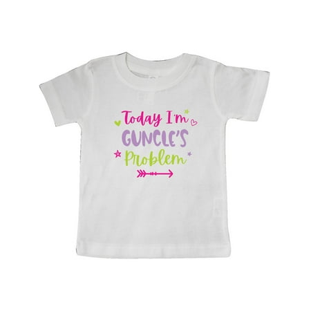 

Inktastic Child Funny Today Im Guncles Problem Gift Baby Girl T-Shirt