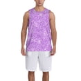 thumbnail image 6 of Rocae Lilac Glittering for Men's Basketball Jersey Lightweight and Breathable Athletic Tank Top,Quick-Drying Sports Jersey Large, 6 of 9