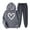 Dark Gray#1, variant on Titcea Sweatsuits Women 2 Piece Outfit Fashion Print Fleece Hoodie Drawstring Sweatpants with Pockets Baggy Casual Athletic Matching Set