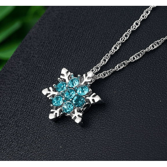 Genuine Blue Star Chain Necklace Sterling Silver