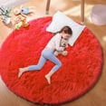 thumbnail image 1 of Alfombra redonda roja PAGISOFE de 122 cm para niños, 1 of 9