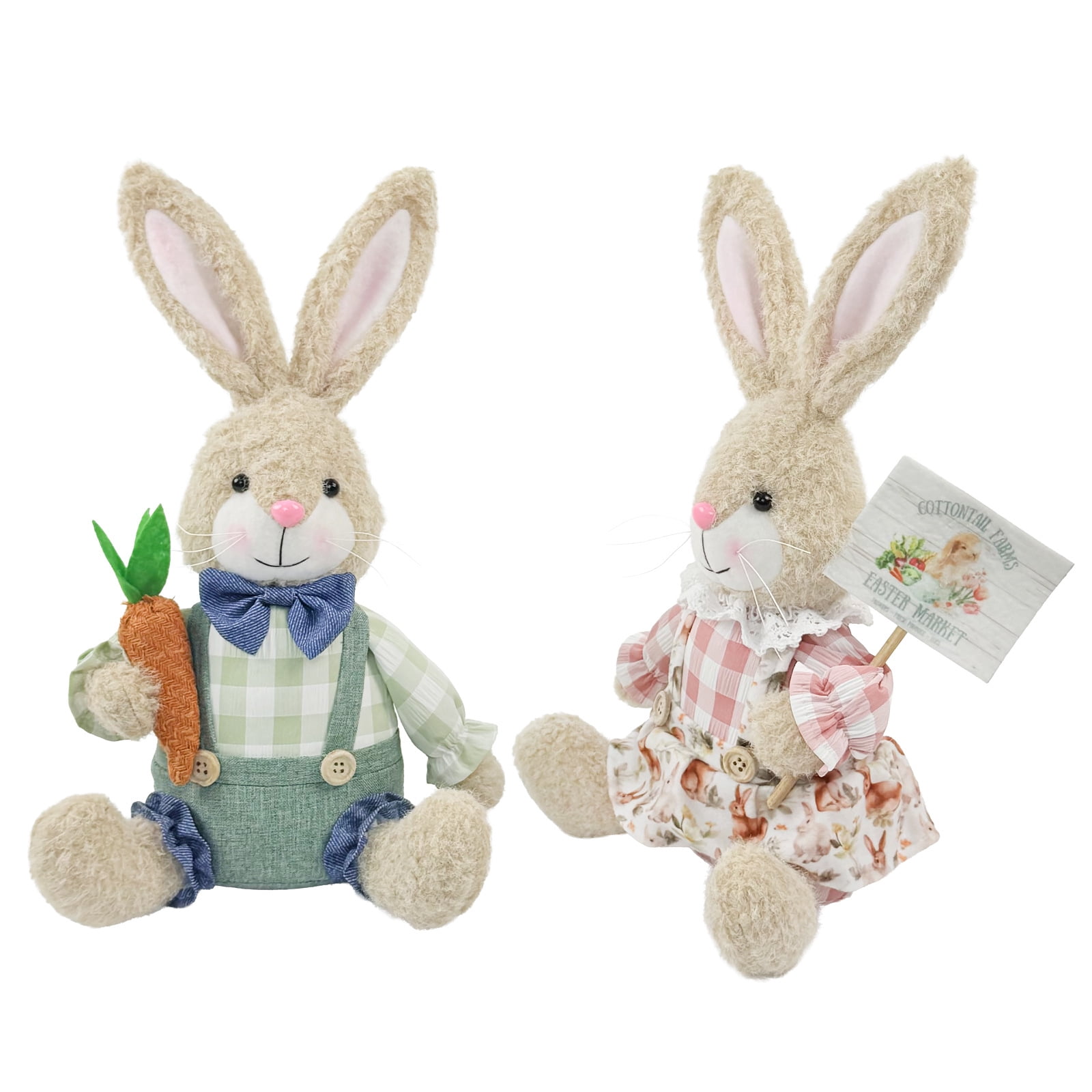 Easter Bunny Plush Toy – Soft Stuffed Rabbit with Long Ears, Cute Fluffy Bunny for Kids & Toddlers, Perfect Easter Basket Stuffer & Spring Gift