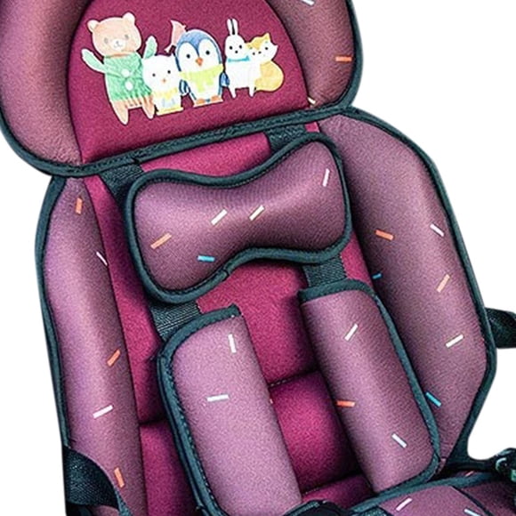 Silla para bebés, cojín de seguridad portátil para coche, colchón transpirable para sentarse para niños menores de 12 años, oso estampado de grano
