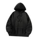 thumbnail image 5 of Sudadera con capucha de manga larga para mujer, ropa cómoda Negro, 5 of 9