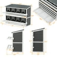 thumbnail image 6 of Wooden Chicken Nesting Box for Laying Eggs, Chicken Coop 8 Compartments Egg Laying Boxes for Hens with 2 Roll Out Egg Collection Drawers and 4 Vented Holes,2 Foldable Perches,47"Lx26.4"Wx35.4"H-Gray, 6 of 8
